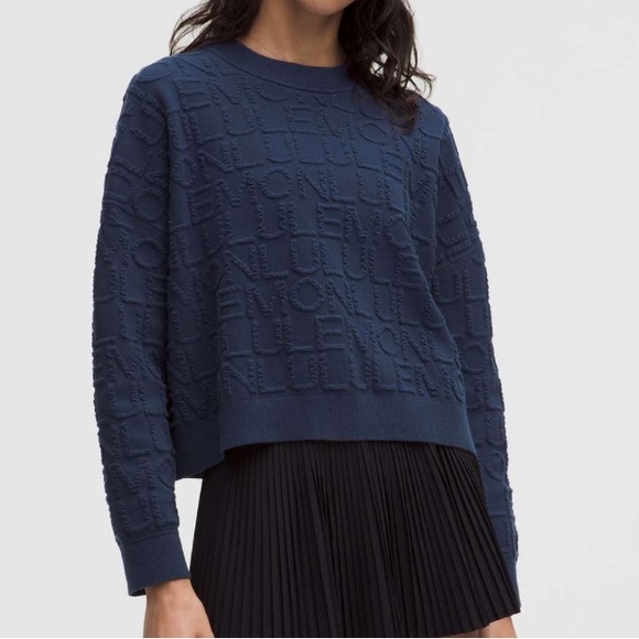 lululemon athletica Tops - Lululemon Cotton-Blend Jacquard Crewneck Sweater NWT Size XS